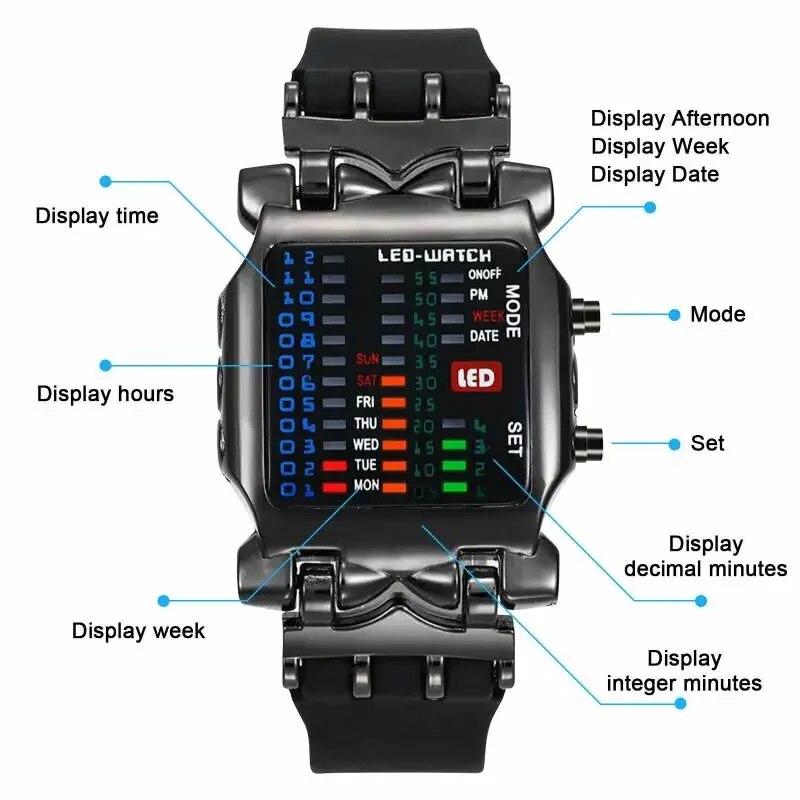 İkili Led izle yaratıcı su geç - Timex Watches Smartwatch incelemesi ve fiyatı