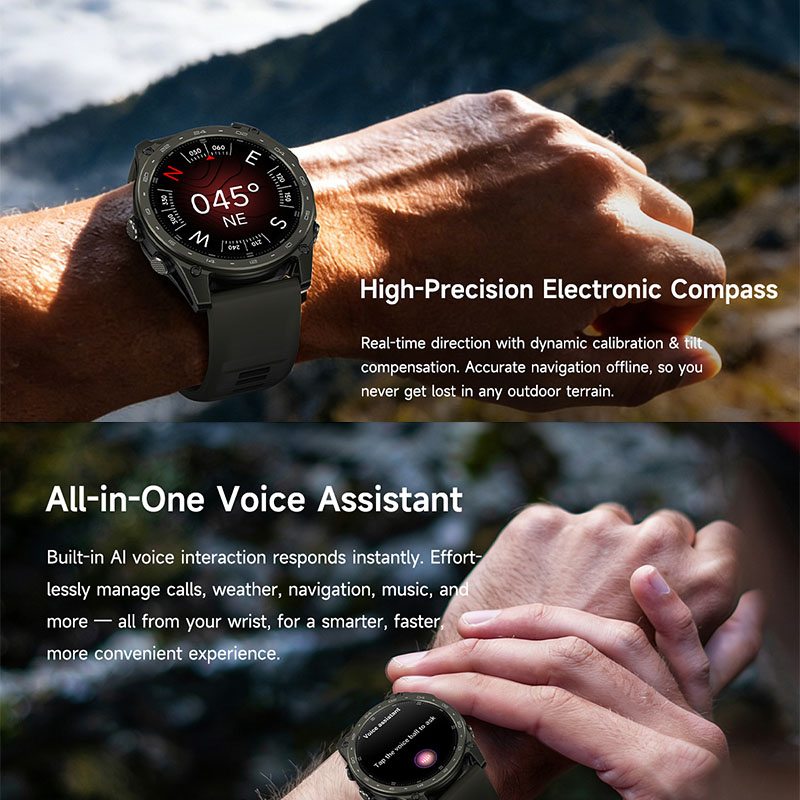 Yeni 5ATM Su Geçirmez Akıllı S - Altimeter Compass Watch incelemesi ve fiyatı